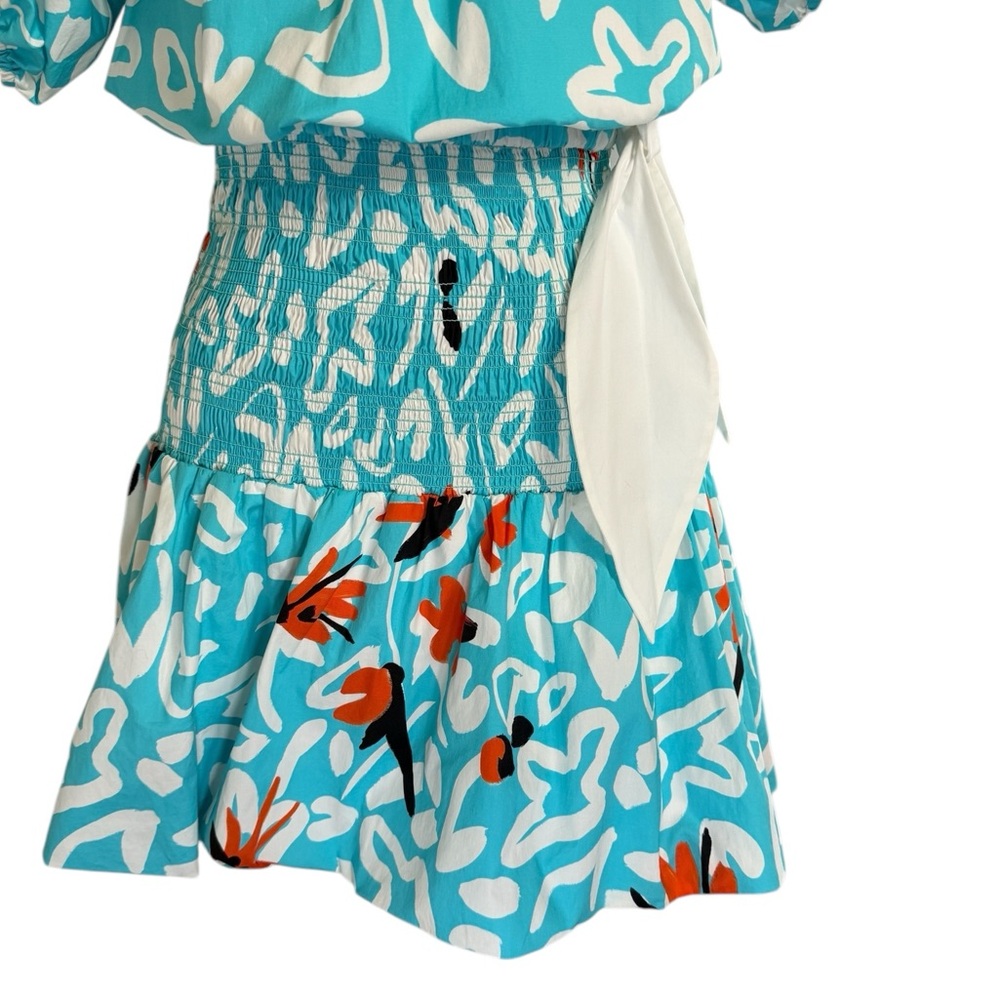 TANYA TAYLOR 6 Gwen Graphic Floral-Print Mini Dress $465 Resortwear Boho Chic - Picture 6 of 12
